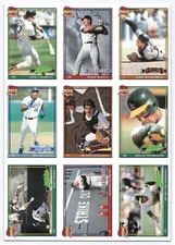 1991 Topps Baseball Pre Production Uncut Sheet Bo Jackson Henderson Clemens
