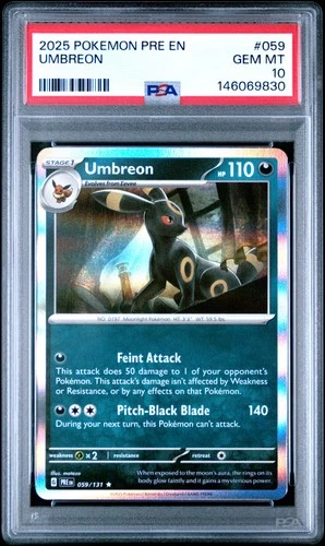 2025 POKEMON PRE EN-PRISMATIC EVOLUTIONS #059 UMBREON PSA 10