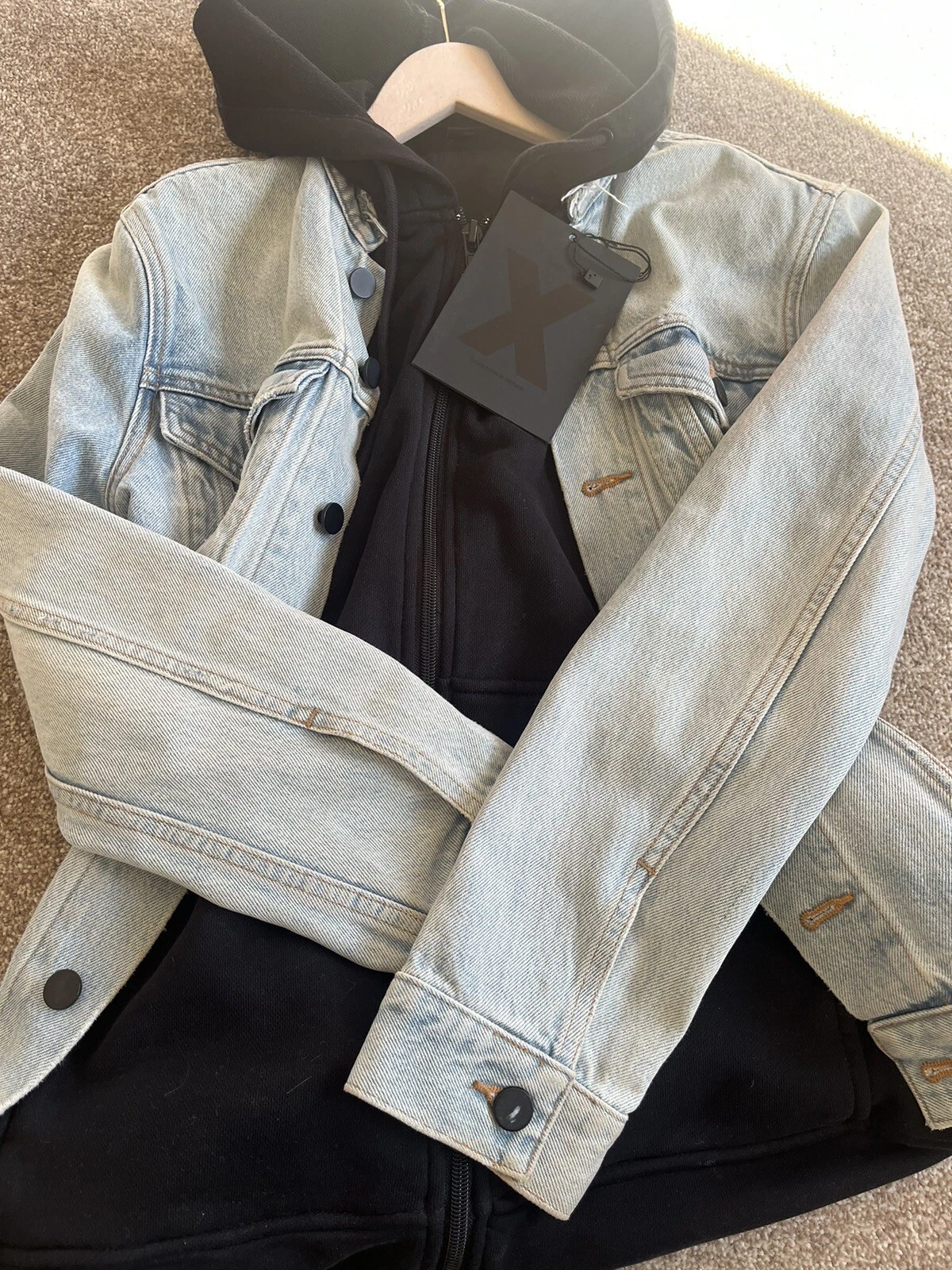 Giacca in denim Alexander Wang con cappuccio incorporata