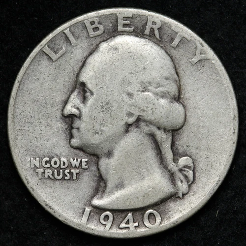1940-D Washington SILVER Quarter - Circulated - Complete Your Album!