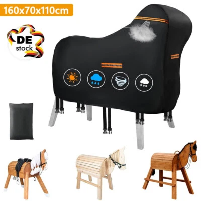 MARKENLOS Abdeckung Holzpferd, Robuste 420D Oxford Holzpferd Abdeckung Wasserdicht Outdoor