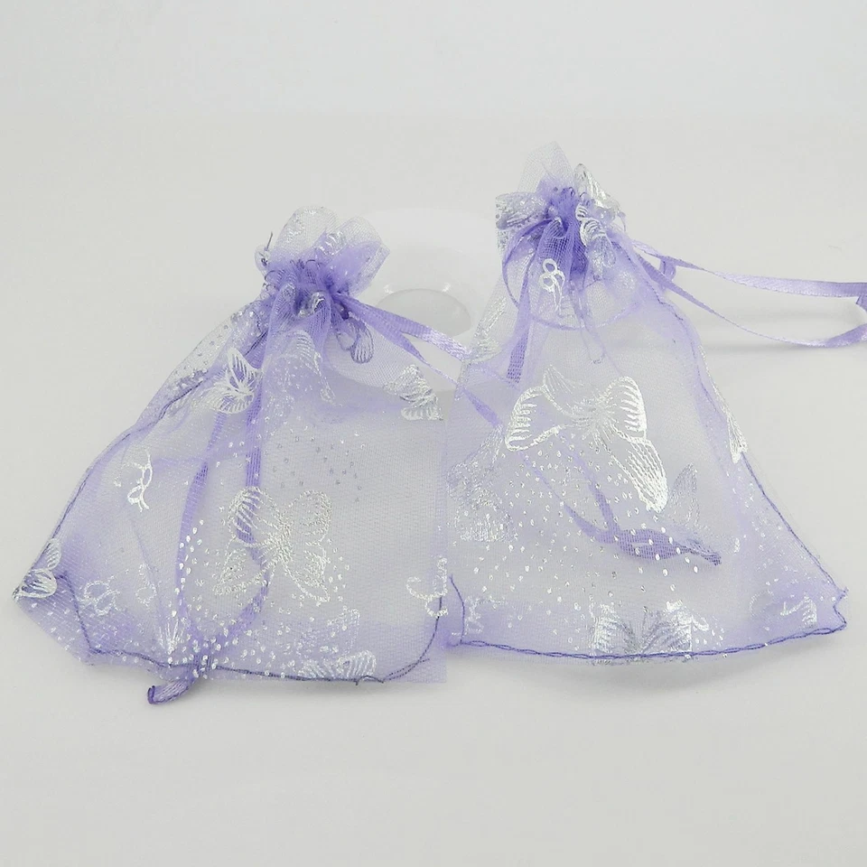 Mariposa Organza Joyería Regalo Caramelos Bolsa Bolsas Boda Fiesta Favor Decoración 100 un. Foto 4 de 4