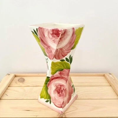 BASSANO KERAMIK VASE TISCHVASE SCHÖNES ROSEN MOTIV 24 CM HOCH NEU - Bild 1 von 4