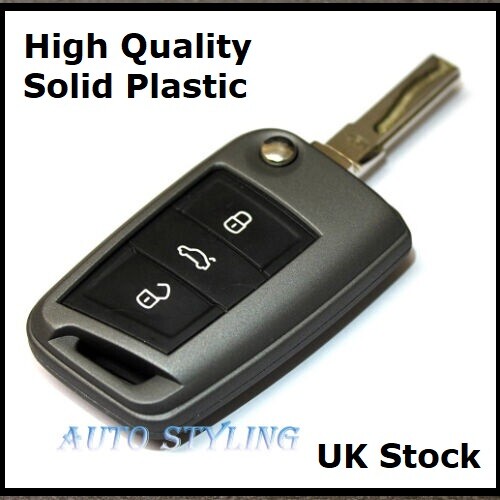 Cubierta de llave gris carbono para VW Seat Skoda estuche protector llavero remoto Volkswagen 40 | eBay