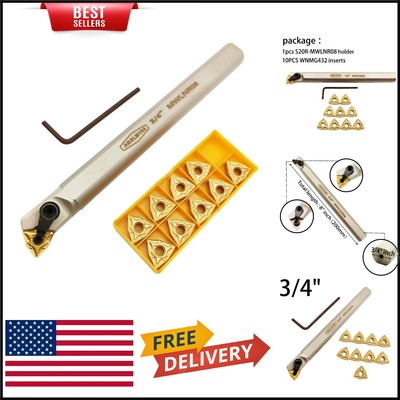Durable 3/4'' S20R-MWLNR08 Boring Bar with Ten High-Performance Carbide Inserts