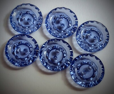 #ad 1 2quot; 2 Hole Royal Blue Crystal Craft Clothing Buttons $8.50
