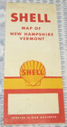Shell OIL Gas Service Station Road Map of New Hampshire Vermont — photo 1