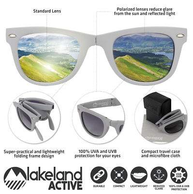 Lunettes De Soleil Polarisé Pliables Camerton Lakeland Active – Protection UVA/UVB 100% Ultra Légères Et Compactes