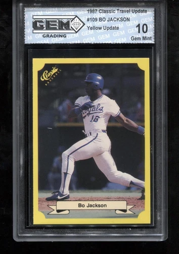 Bo Jackson RC 1987 Classic Travel Update #109 Yellow Back Rookie GEM MINT 10