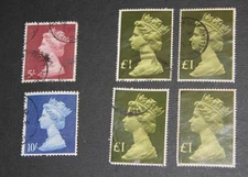 GB QE11  1969 1977 Machin High Values Mixed Set. SG788 SG789 SG1026 Used