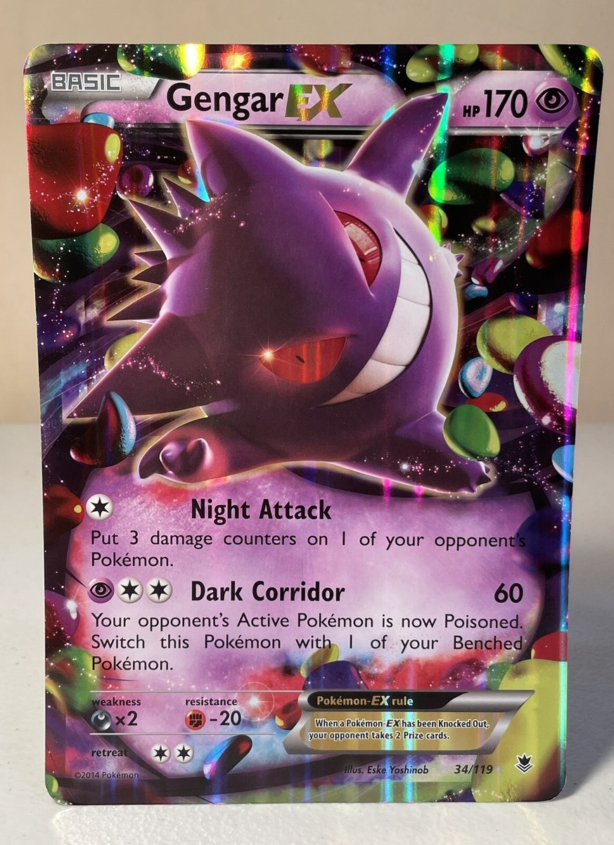 ゲンガーEX 034/119 英語版 Pokemon Card Gengar EX 34/119 Oversized Jumbo | eBay
