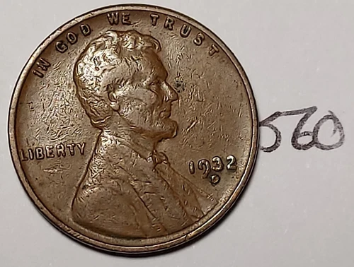 1932-D Lincoln Wheat Cent — photo from the most recent tracked eBay sale