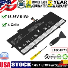 Battery For Lenovo ThinkPad X1 Carbon 7th 8th Gen L18C4P71 L18L4P71 L18M4P72 US