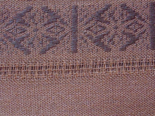 Tablecloth Rectangle 70"x 53 Solid Chocolate Brown Vintage Mid Century Geometric