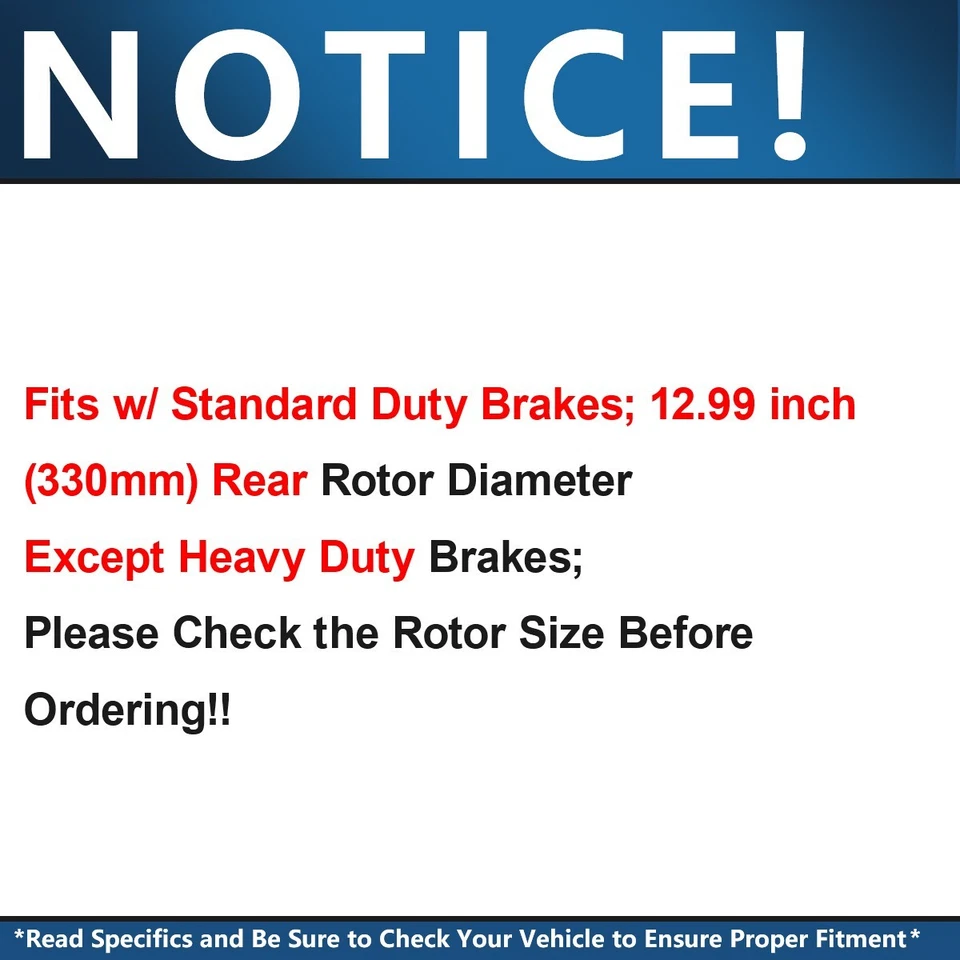 Pastillas de freno de rotor delantero 12,99" trasero 12,80" para Ford Flex Explorer Taurus MKT MKS Foto 2 de 4