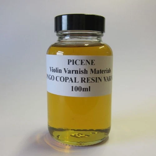 CONGO COPAL RESIN VARNISH: LUTHIER VIOLIN / CELLO , PICENE RANGE, 100ML