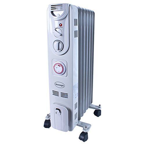 Silentnight 1500 W Oil Filled Radiator with Timer - White (38140) for sale  online | eBay