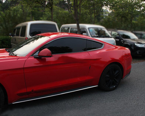 For Ford Mustang 2015-20 Black Stainless Steel Window Moulding Strip Trim Kit 6x