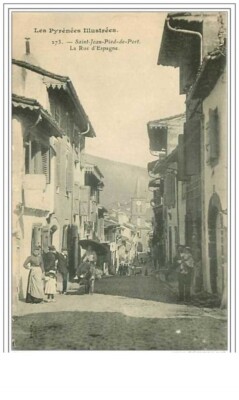 64.ST JEAN PIE DE PORT.LA RUE D'ESPAGNE.ANE