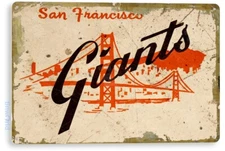 TIN SIGN San Francisco Giants Retro Metal Décor Park Baseball Card Shop A917