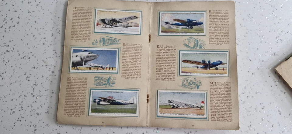 3 X VINTAGE " JOHN PLAYER CIGARETTE CARDS " IN ALBUMS- AIRCRAFT - Image 4 of 4