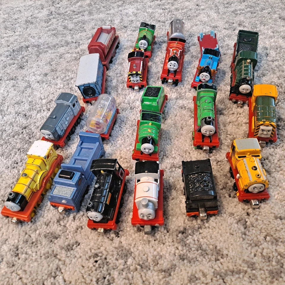  Lot Of 22 Thomas Train Engines Cars Diecast Gullane, Learning Curve Magnetic  - Image 3 of 4