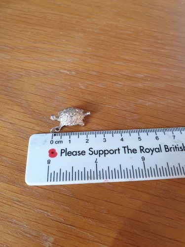 Vintage Turtle Solid Silver Charm Marked As SILVER - Picture 7 of 11