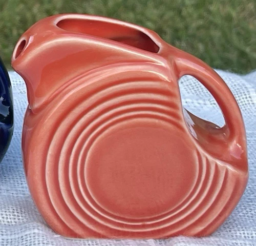 Fiesta Persimmon Disc Pitcher Post 86  Fiestaware Retired Homer Laughlin 3.25"