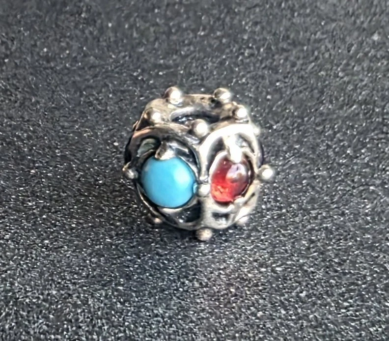 "TROLLBEADS"~ESTERLINA~PLATA~LAA~925~MULTI~PIEDRA~"SABIDURÍA"~PULSERA~DIJE~RETIRADO Foto 4 de 4