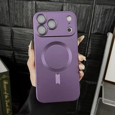 Magnetic Mag Safe Silicone Rubber Case+Lens Film For iPhone Air 17 Pro Max 17