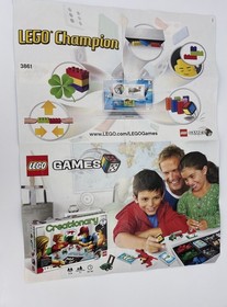 LEGO Champion 3861 Board Game 5 Fun Family Challenges Buildable 100% Complete