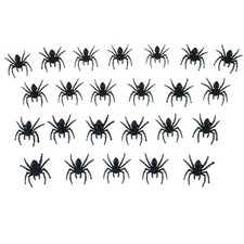 24 PCS Small Fake Spiders Scary Realistic Plastic Spiders for Halloween Pranks