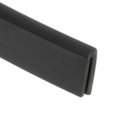 1/16" 13FT Rubber Edge Trim, Flexible U Channel Edge Guard Protector, Black