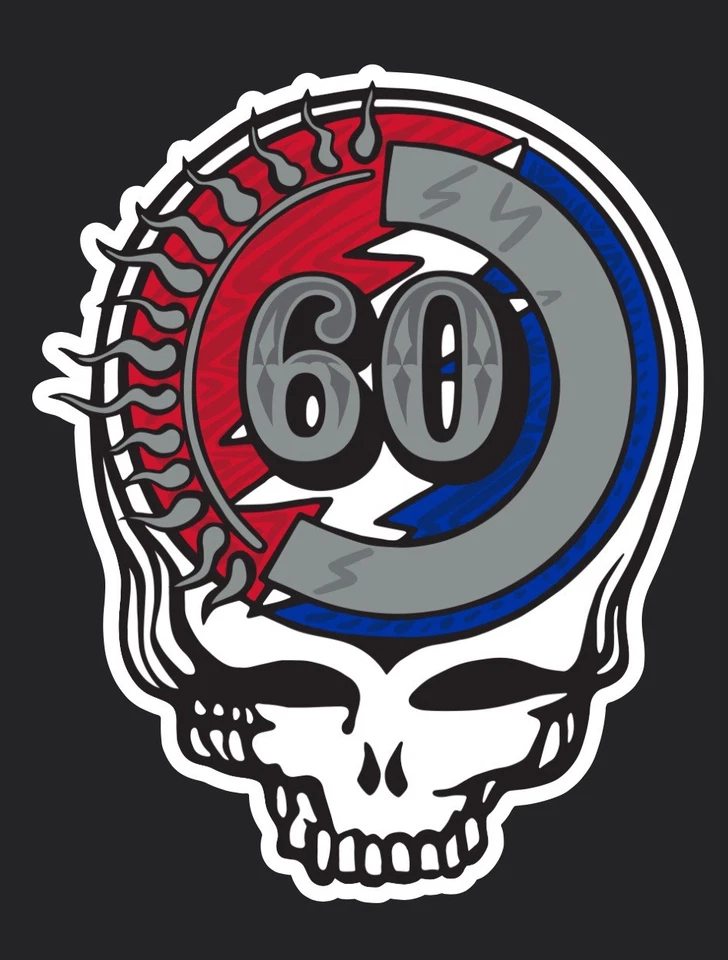 Steal Your Face Grateful Dead Sticker 60th Anniversary San Francisco Jerry Garci