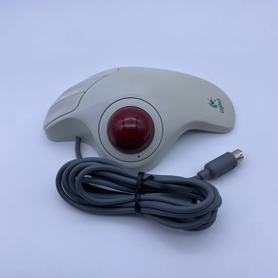 Logitech Trackman T-CH11 Marble Wheel USB Trackball Mouse Scroll Tested Working! - Image 4 of 4