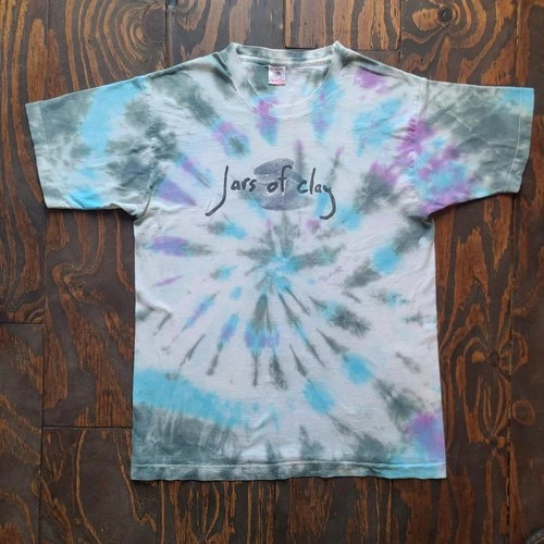 90s Jars of Clay Tie Dye Band Shirt Grail 1990s vintage concert t-shirt, vintage, single stitch, B+ condition