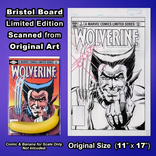 WOLVERINE #1 (1982) Iconic Cover Art by FRANK MILLER on 11"x17" Limited Print 🔥