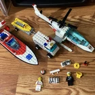 Vtg LEGO Town Lot Search N' Rescue 6545 Riptide Racer 4002 City/Police/Fire Boat