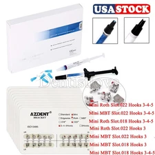 Brackets ortodónticos dentales Mini Roth MBT/Kit de resina adhesiva fotopolimeri