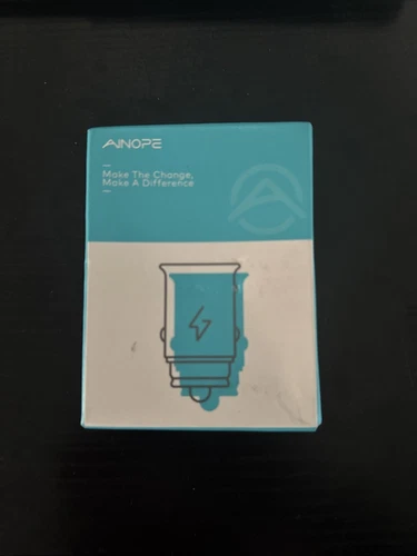 AINOPE 1 Pack Fast Mini Car Charger, 4.8A Metal Charger Adapter Black 