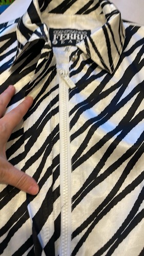 Rare Gianfranco Ferre Womens 30/44 Zebra Print Blazer/jacket, Zipped Top, XS. - Picture 5 of 10