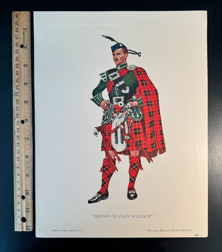 VINTAGE (1965) DEWAR'S SCOTCH WHISKEY - (4) SCOTSMAN POSTER SET - Tartans, NM - Picture 4 of 6