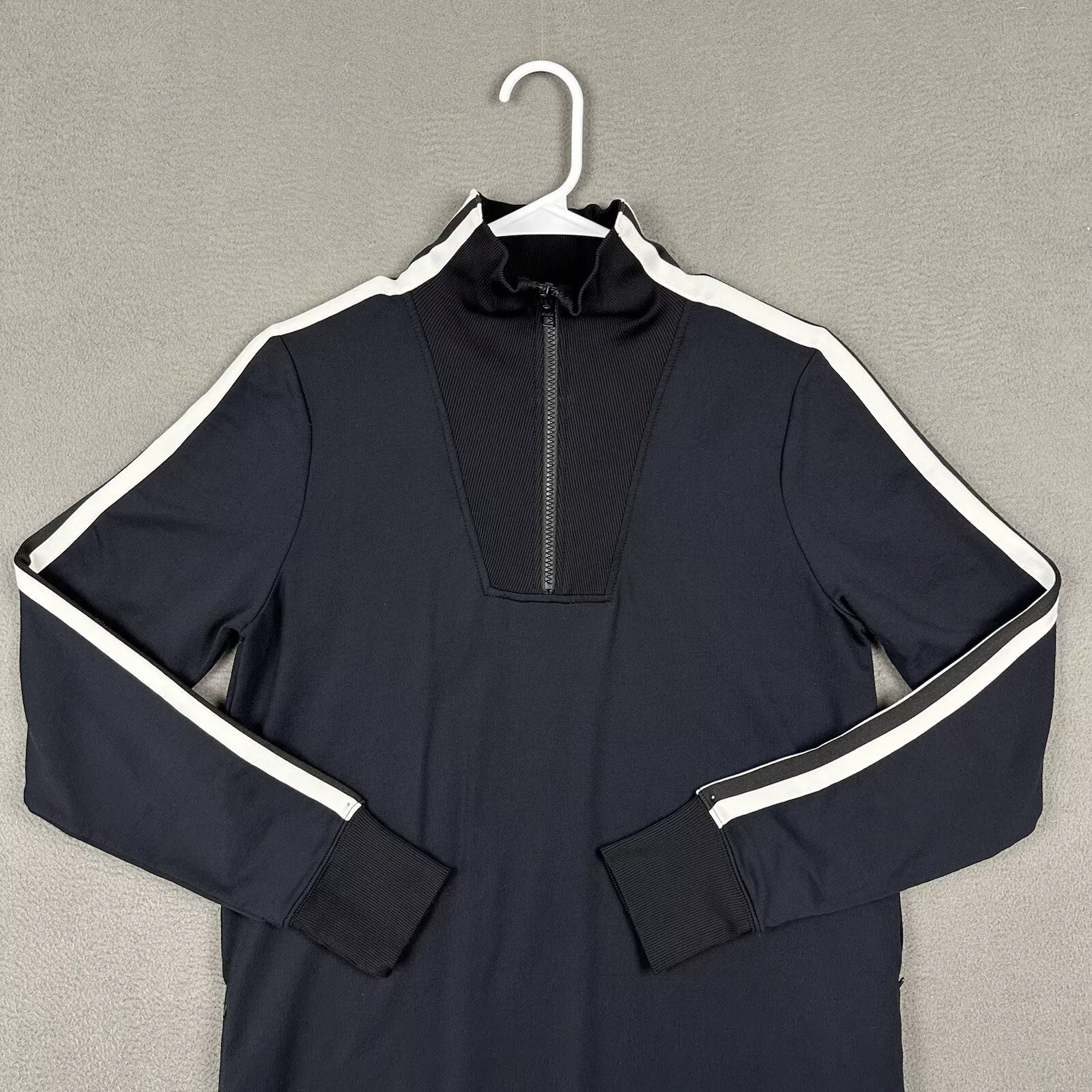 athleta circa track crosstown pockets quarter zip sweatshirt