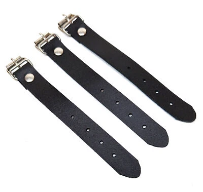 TIGANA 3 x Lederriemen - schwarz