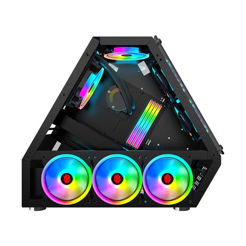 Micro ATX Computer Gaming Case Tempered Glass Gaming Computer Special-Shaped - Picture 10 of 11