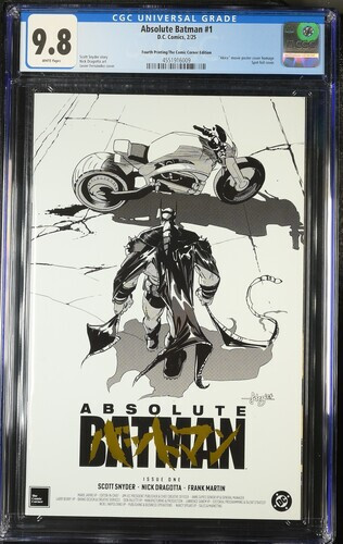Absolute Batman #1 CGC 9.8 Akira Homage (4 BOOK SET) NEW 52