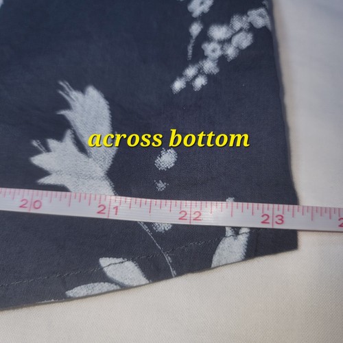 Soft Surroundings Sz S Tuberosa Long Sleeve/ Rolled Blouse Navy Floral Popover - Picture 14 of 17