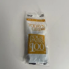 4 Pairs of Off Black Hosiery, Today's Girl by Leggs, Sheer Toe, 993, OS, NEW NIP
