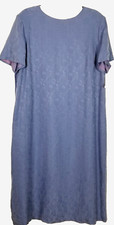 Talbots Womens Plus Maxi Dress Sz 24W Violet Floral Short sleeve Shoulder Pad