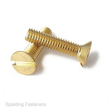 BA Thread Solid Brass Countersunk Slotted Head Machine Screws - 2BA 4BA 6BA